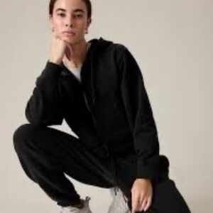 ATHLETA FOREVER FLEECE OVERSIZED FULL ZIP SWEATSHIRT
